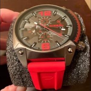 Diesel men’s watch with red band SKUDZ4481